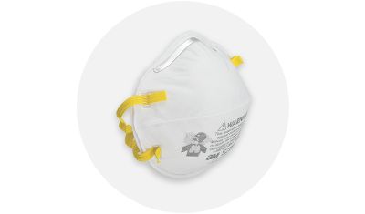 Image of Respiratory Mask inside grey circle